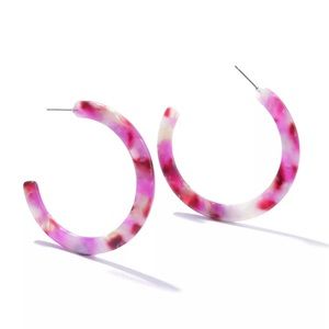Various Colors! | Resin Semi Circle Hoop Earrings |
